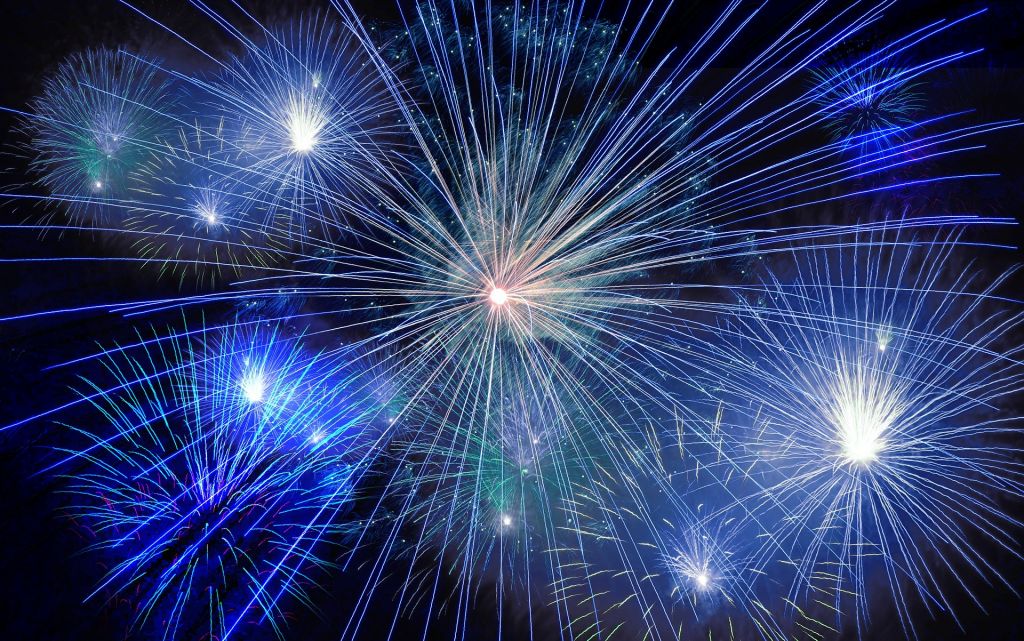 Feuerwerke in der Silvesternacht