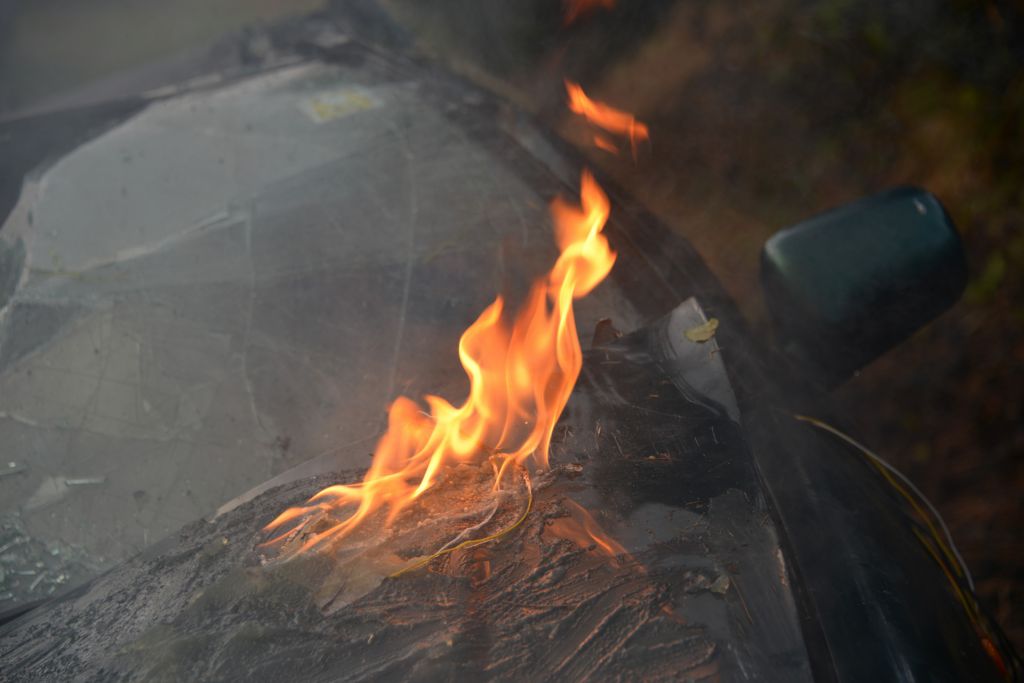 Fahrzeug Brand in Aigen