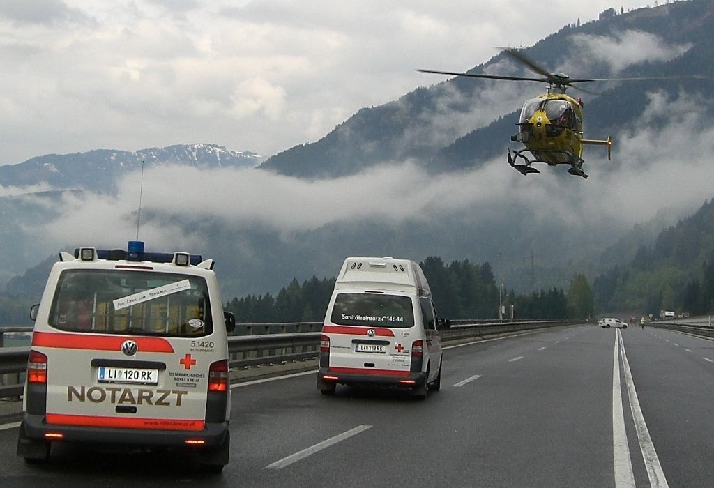 Schwerer Unfall beim A9 Bosrucktunnel