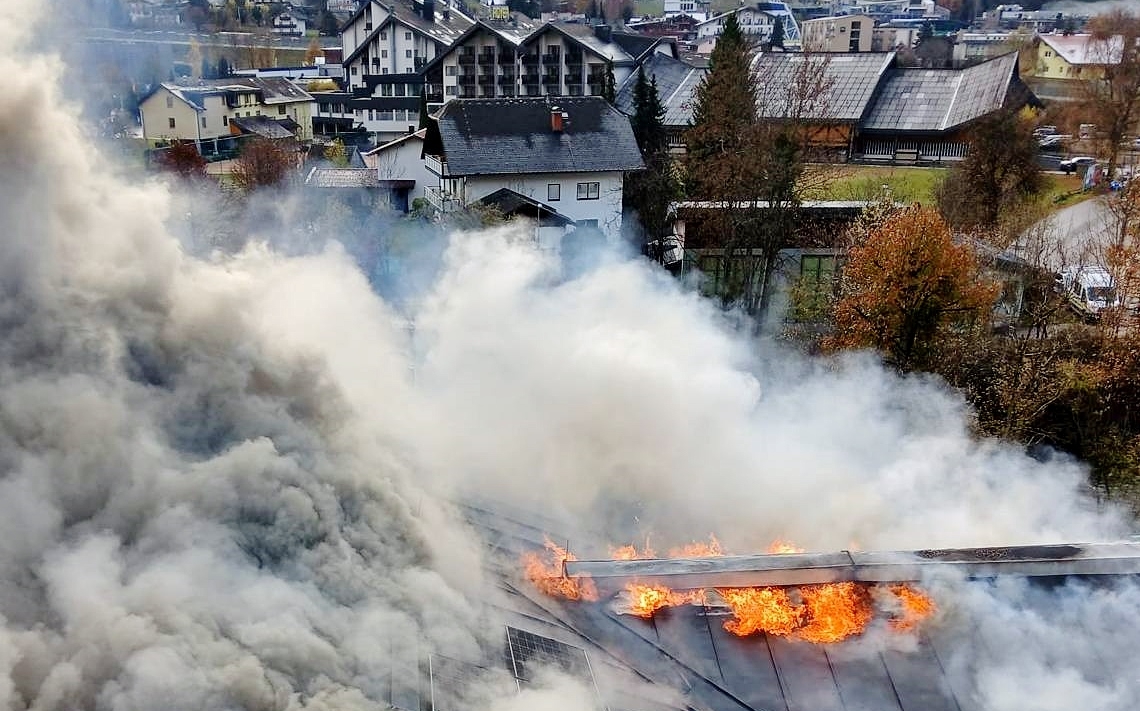 Brand eines Hotels in Schladming