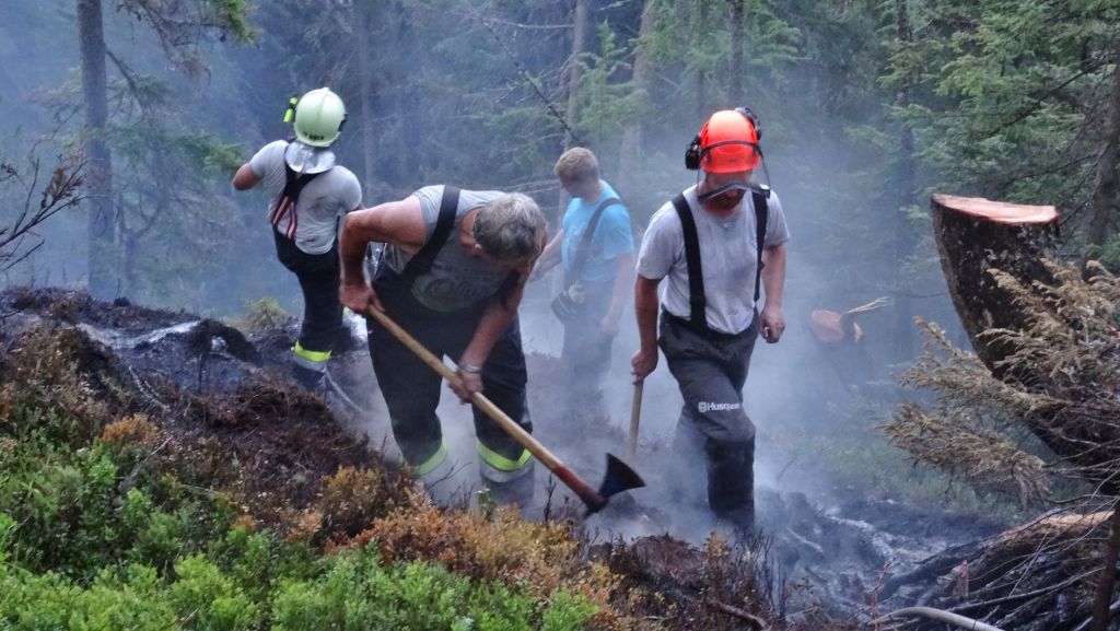 Waldbrand nähe der Brandlalm bei Gröbming