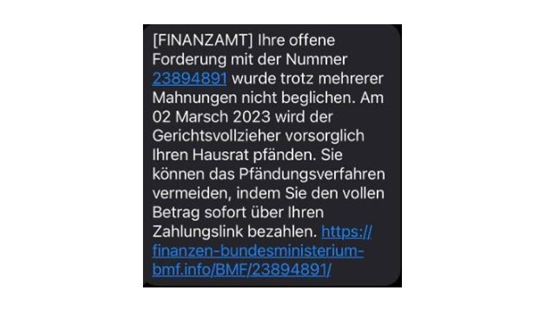 Betrugsversuche mit dem „Finanzamt“