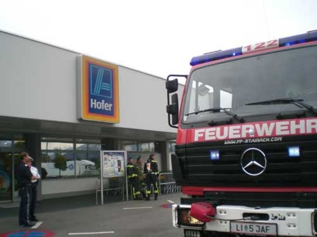 Gasaustritt bei Hofer in Stainach!