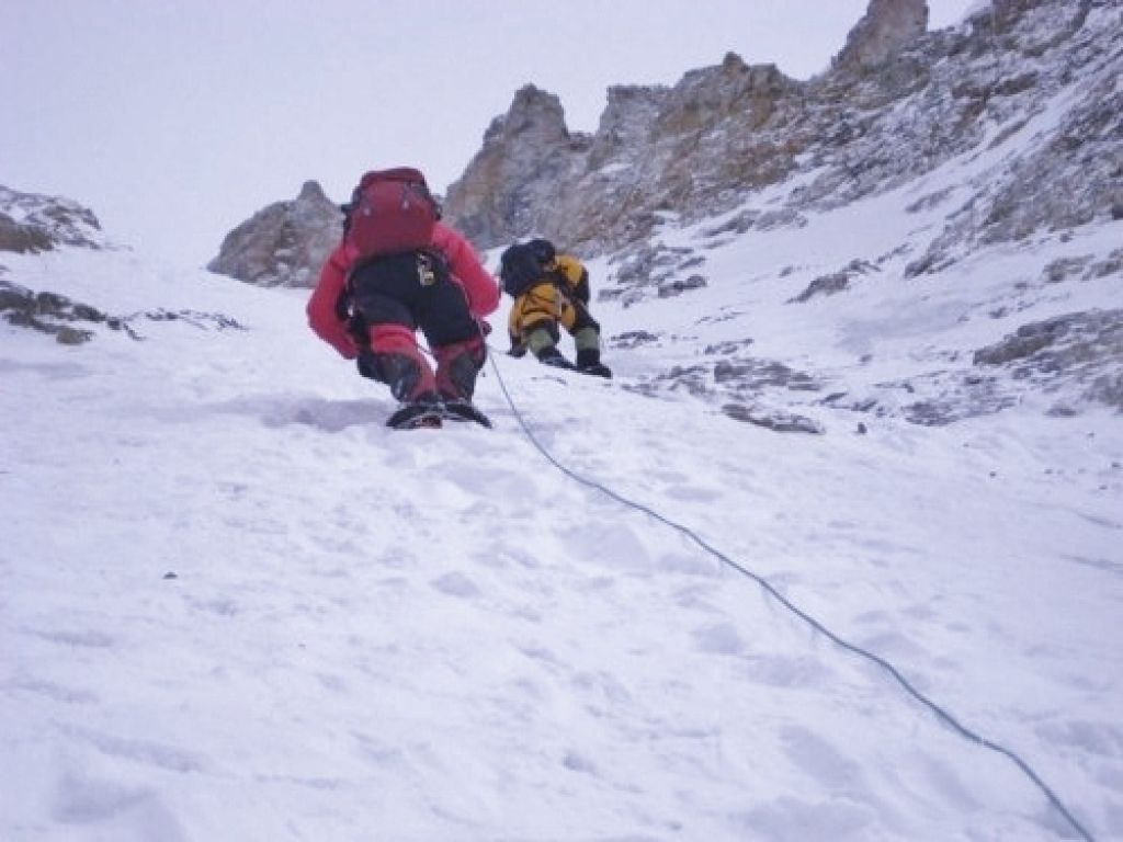 Endlich die Headwall durchstiegen