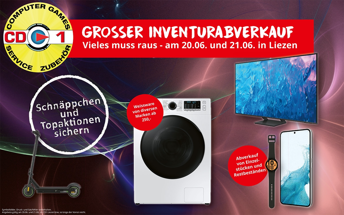 Inventurabverkauf bei CD1 in Liezen