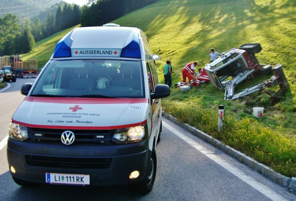 Mit Bagger in Lupitsch umgestürzt