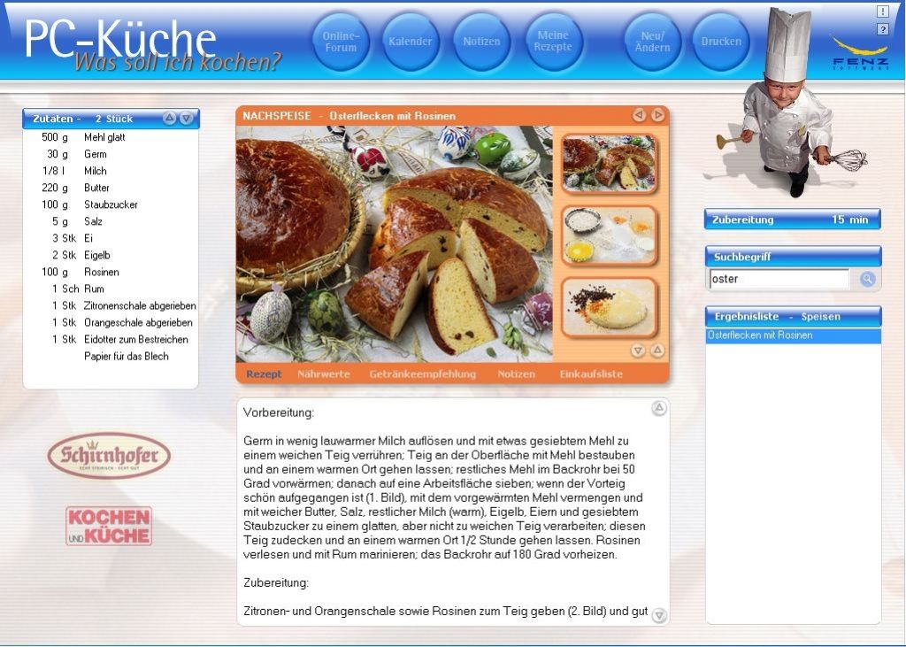 Osterflecken mit Rosinen