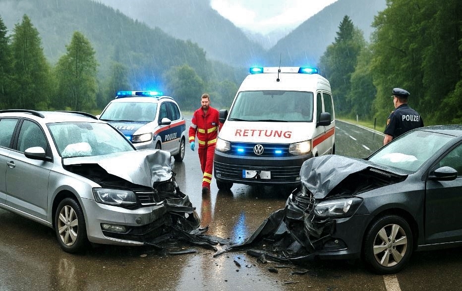 Frontalcrash auf der Salzkammergutstraße