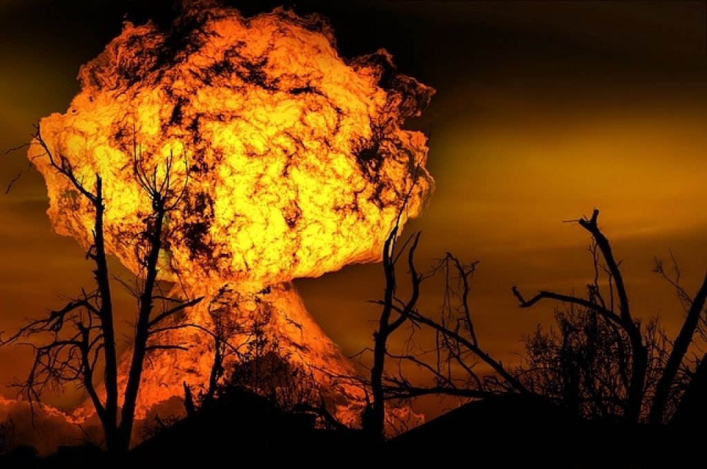 Explosion in einer Werkstatt