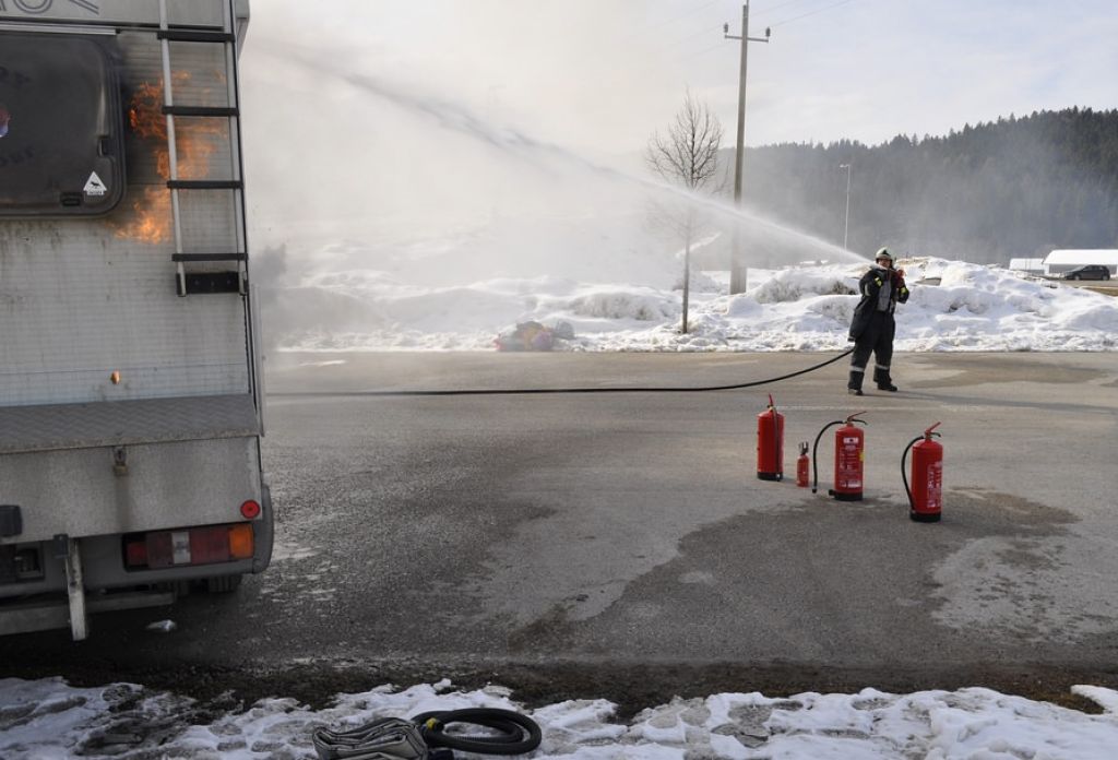 Wohnmobilbrand in Bad Mitterndorf
