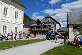 Unterburg stellte uns den Baum auf