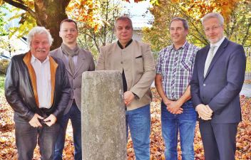 Die Kursleiter Josef Hasitschka und Martin Parth mit den Preisträgern Harald Hackl und Günter Bretterebner und Gernot Obersteiner, Obmann des Historischen Vereines für Steiermark.