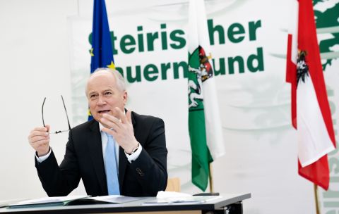 Landesrat Hans Seitinger, der Vorsitzende der Landesagrarreferentenkonferenz, bei der online abgehaltenen Tagung.