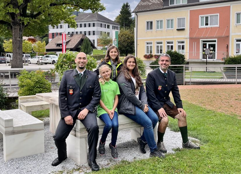 ÖKB Juniors Aigen mit Obmann Marcel Löschinger und Obmann-Stellvertreter Christian Hollinger