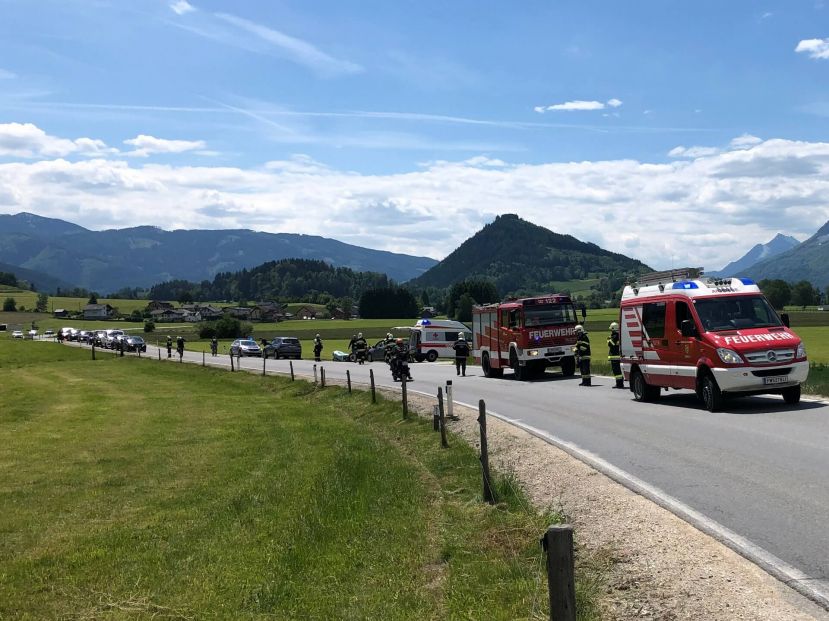Motorradunfall auf der Aigenerlandesstraße L741