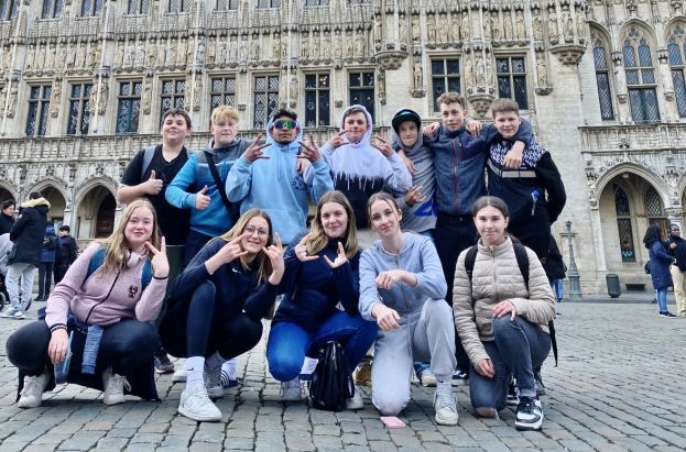 Die 4b-Klasse aus Admont in Brüssel