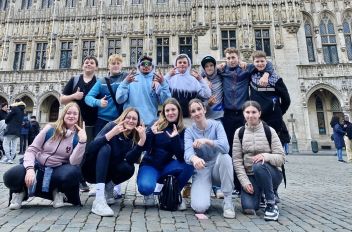 Die 4b-Klasse aus Admont in Brüssel