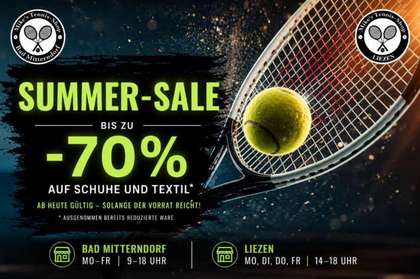 Matchball für den Summer Sale bei Mike's Tennisshop