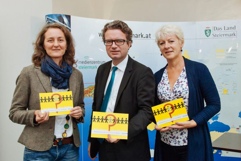 Frau Mag. Petra Leschanz, Frauenservice Graz, Herr Landesrat Mag. Christopher Drexler, Frau Dr. Monika Lierzer, Zentrum für Suchtmedizin