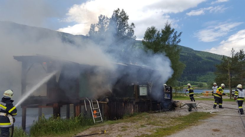 Brand des Seekiosk in Gaishorn am See