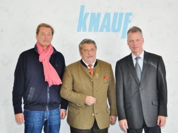 vl. Ulrich Paulmann(GF Quester) Komm.Rat Otto Ordelt(GF Dir. Knauf) Dr. Thorsten Hildebrand(Werksleitung Knauf)