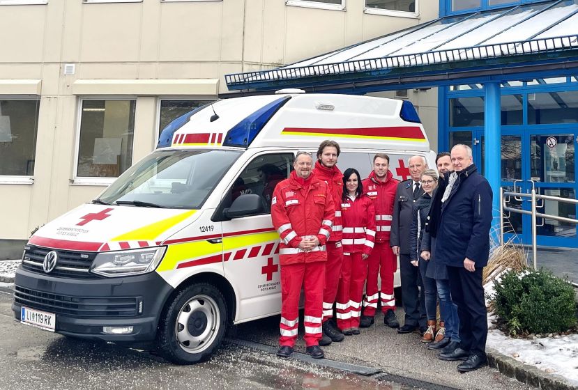 Bernhard Gugl, Gregor Pacher, DGKP Angela Rohrer, Christian Lichtenegger, Bgm. a.D. Otto Marl, Anika Singer MSc., Mag. Andreas Bauer und Herbert Moser