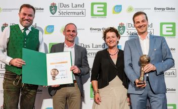 v.l.n.r. Bürgermeister Michaelerberg-Pruggern Dieter Stangl, Finanzreferent der Marktgemeinde Gröbming Ulrich Höring, LR Ursula Lackner und Bürgermeister der Marktgemeinde Gröbming Thomas Reingruber.