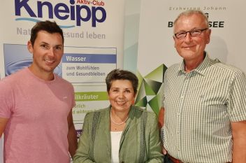 Der Referent Georg Jillich (li.) mit Kathrin Rastl (Kneipp-Verein) und Clusterleiter Harald Gerstgrasser