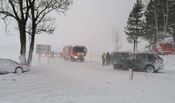 Karambolage wegen Schneesturm