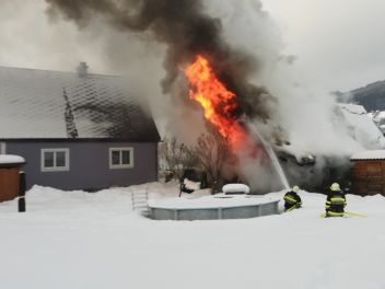 Brand eines Nebengebäudes