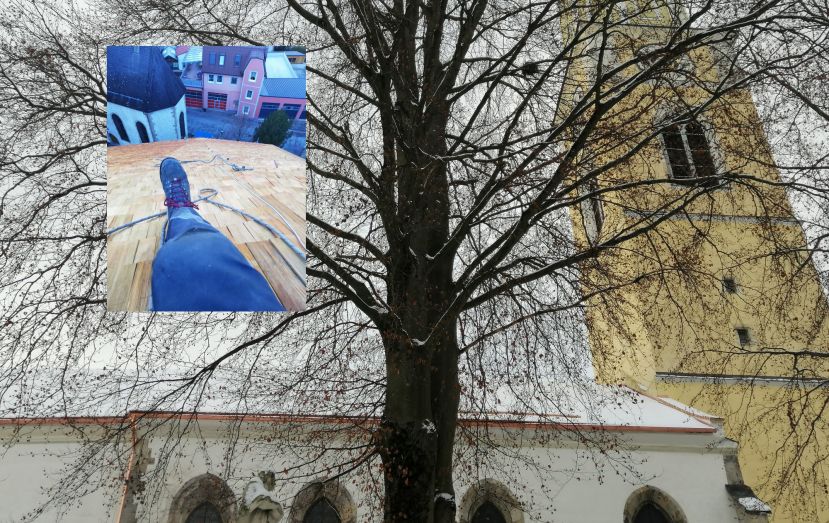 Neues Schindeldach für die Stadtpfarrkirche