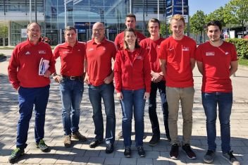 Ein Teil des E-Werk PV-Team in München bei der „Intersolar“.