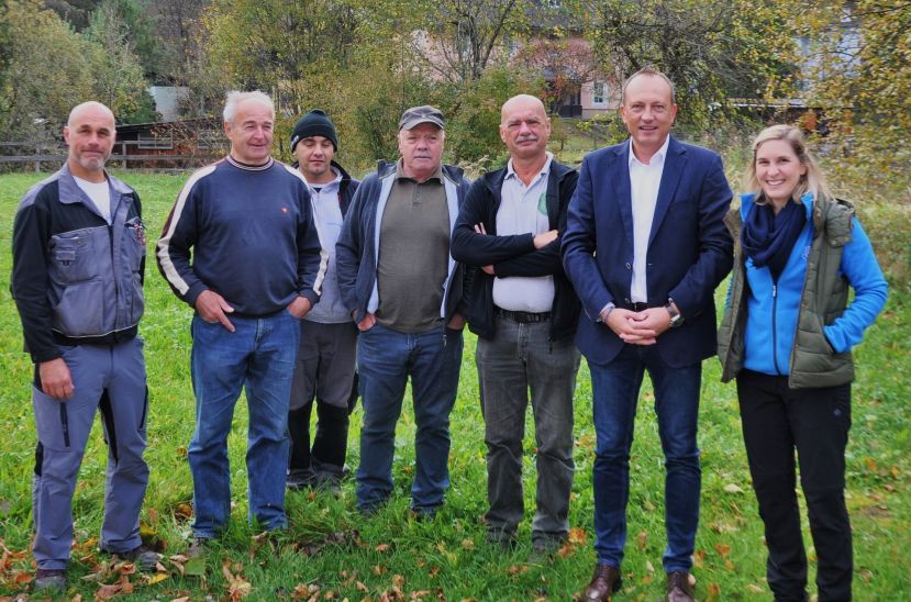 Fuxjäger Thomas (Bauhof), Bartlitsch Gerhard (Berg- und Naturwächter), Weissensteiner Alfred (Bauhof), Stoll Ernst (Berg- und Naturwächter), Hudler Friedrich (Berg- und Naturwächter), Armin Forstner (BM St. Gallen), Eva Maria Vorwagner (Biodiversitätsexpertin St. Eisenwurzen)