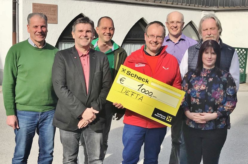 E-Werk Gröbming Spende an DEFTA