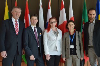 DI Volkhard Maier, DI Bernhard Budil, Lisa Köck, Silvia Vivarelli und Diego Mattioli