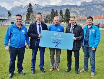 Komar Walter (WSV-Obmann), Jürgen Peissl (Kelag), Amandus Stangl (WSV-Sektionsleiter), Manuel Palzer (Kelag) und Erich Gößweiner (WSV-Marketing)