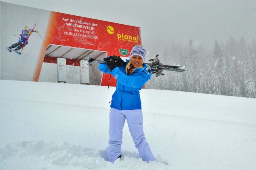 Tiefwinterlich präsentiert sich die Schladminger Planai