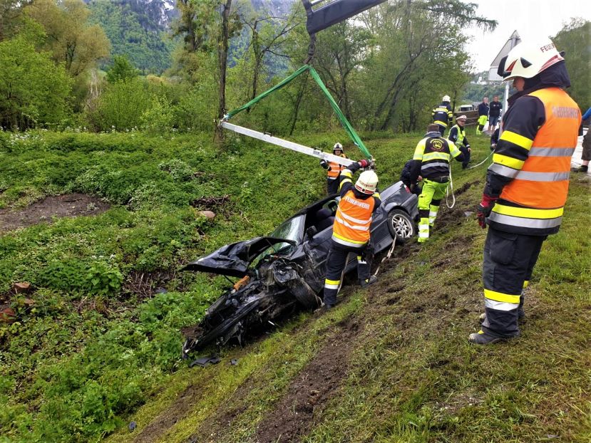 Verkehrsunfall auf der B75 bei Trautenfels