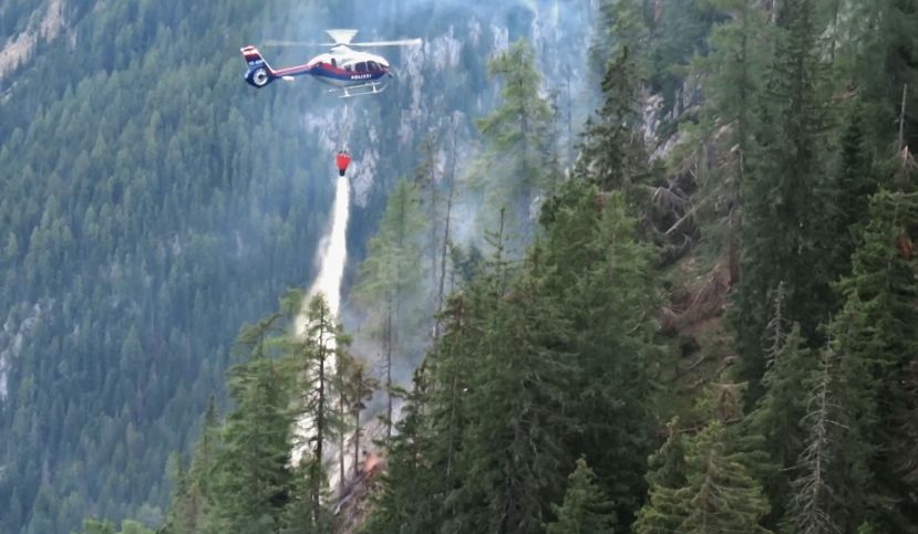 Waldbrandeinsatz am Stoderzinken bei Aich