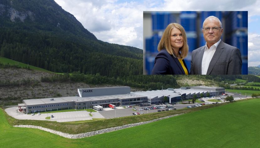 Rudolf Mark und seine Tochter Christina Rami-Mark mit dem Firmengebäude in der Gleinkerau/Spital am Pyhrn.