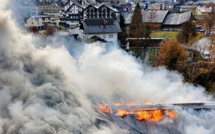 Brand eines Hotels in Schladming