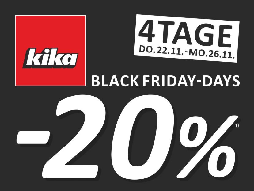 kika – Black Friday Days bringen Glück