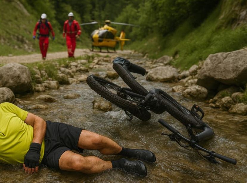 E-Biker im Rettenbach schwer verletzt
