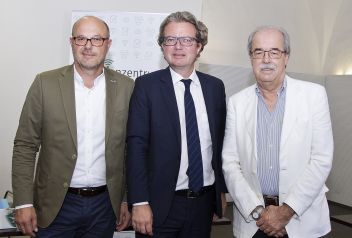 GKK-Obmann Josef Harb, Gesundheitslandesrat Christopher Drexler, ÄK-Vizepräsident Norbert Meindl