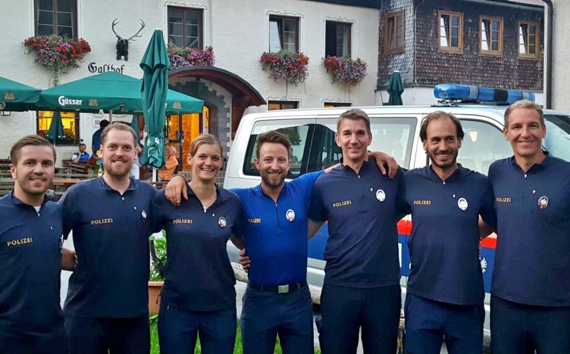 Die sieben Alpinisten nach erfolgreich bestandener Alpinausbildung (5x AEG Liezen, 2x AEG Hochsteiermark)