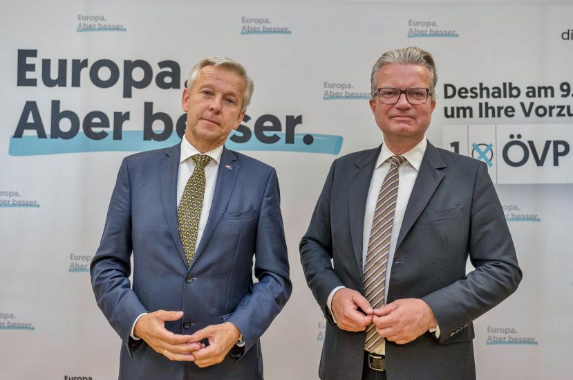EU-Spitzenkandidat NRAbg. Reinhold Lopatka und Landeshauptmann Christopher Drexler
