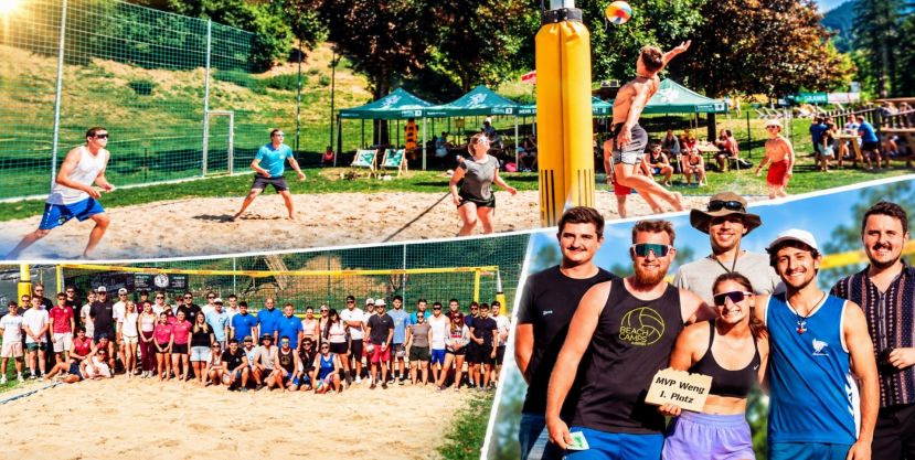 Volle Action im heißen Volleyball-Sand
