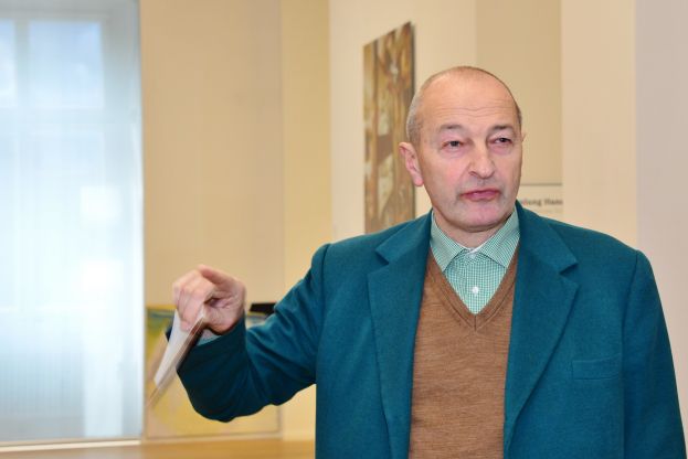 Kurt Ryslavy bei der Eröffnung im Benediktinerstift Admont