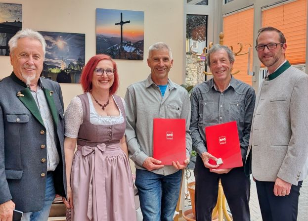 GR Franz Gross, GRin Sigrid Ranner-Tilg, GR Peter Feichtinger, Manfred Pirz und Vzbgm. Klaus Baumschlager