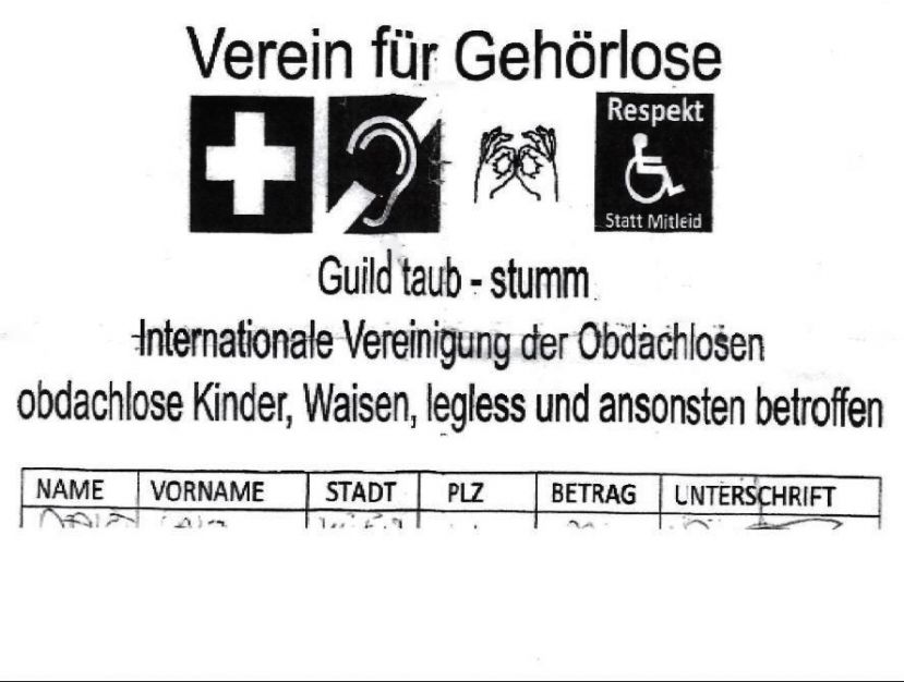 Taubstumme waren Betrüger